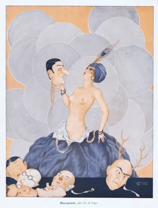 Framed Print : Illustration from Paris Plaisirs number 80, February 1929 Framed Print : Illustration from Paris Plaisirs number 80, February 1929