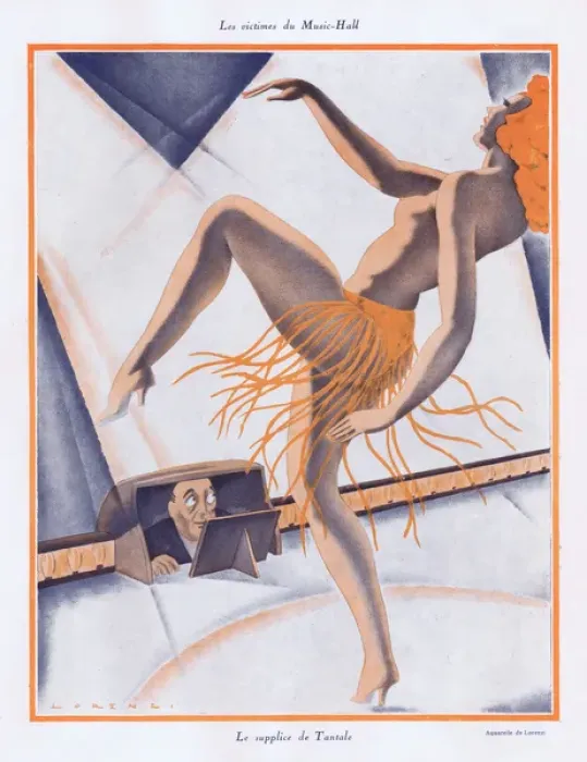 Framed Print : Illustration from Paris Plaisirs number 99, September 1930 Framed Print : Illustration from Paris Plaisirs number 99, September 1930