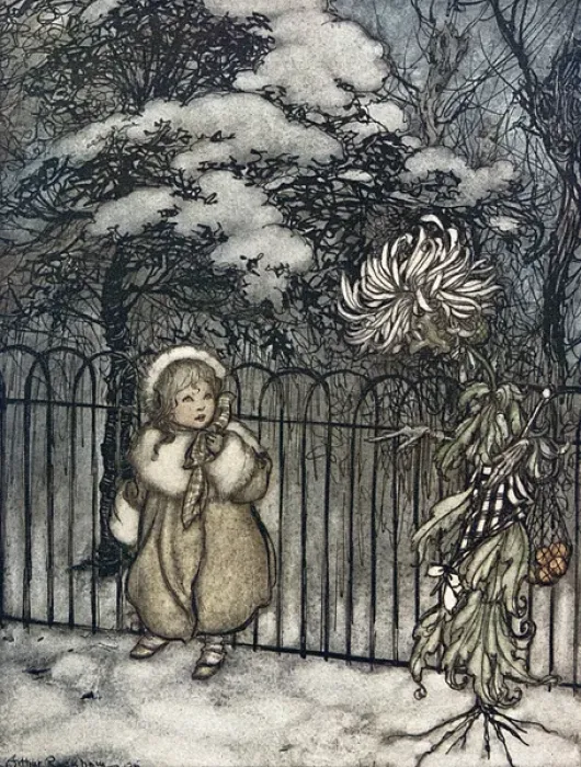 Framed Print : Illustration, Peter Pan in Kensington Gardens Framed Print : Illustration, Peter Pan in Kensington Gardens