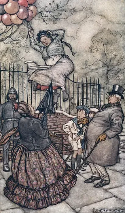 Framed Print : Illustration, Peter Pan in Kensington Gardens