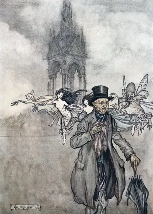 Framed Print : Illustration, Peter Pan in Kensington Gardens