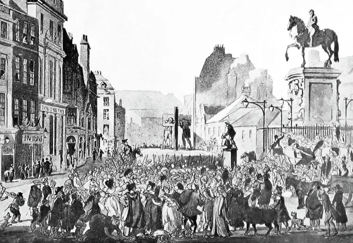 Framed Print : Illustration of the Pillory at Charing Cross, London Framed Print : Illustration of the Pillory at Charing Cross, London