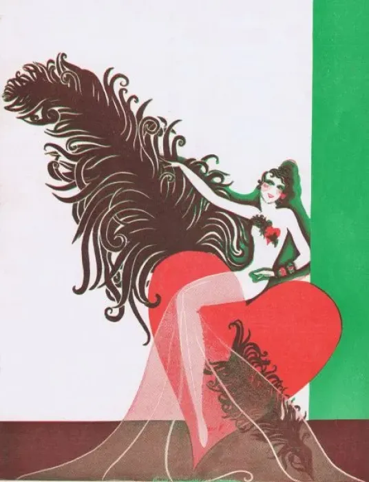 Framed Print : Illustration for the programme cover of La Revue D Amour, 19 Framed Print : Illustration for the programme cover of La Revue D Amour, 19