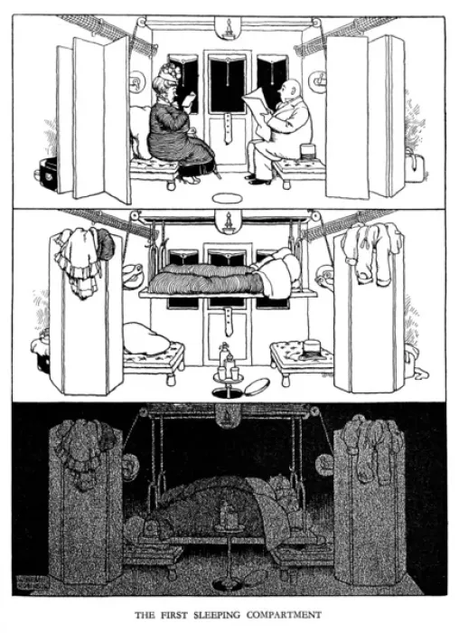 Framed Print : Illustration, Railway Ribaldry by W Heath Robinson Framed Print : Illustration, Railway Ribaldry by W Heath Robinson