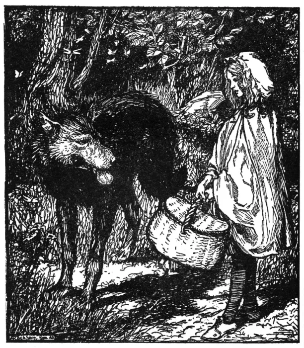 Framed Print : Illustration, Red Riding Hood Framed Print : Illustration, Red Riding Hood