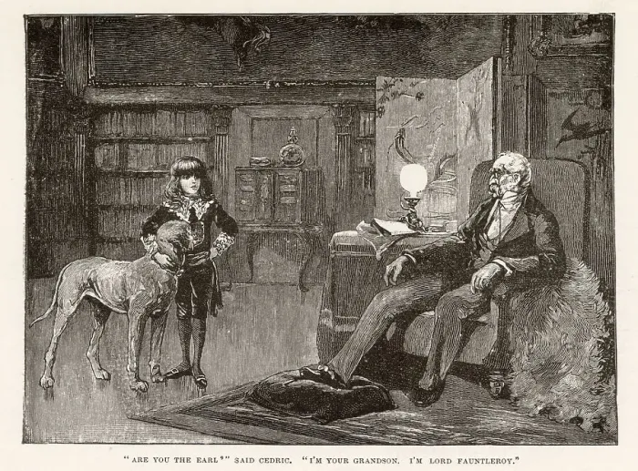 Framed Print : Illustration by Reginald Birch to Little Lord Fauntleroy by Frances Hodgson Burnett. Are you the earl? said Cedric. I'm your grandson. I'm Lord Fauntleroy. Date: 1886 Framed Print : Illustration by Reginald Birch to Little Lord Fauntleroy by Frances Hodgson Burnett. Are you the earl? said Cedric. I'm your grandson. I'm Lord Fauntleroy. Date: 1886