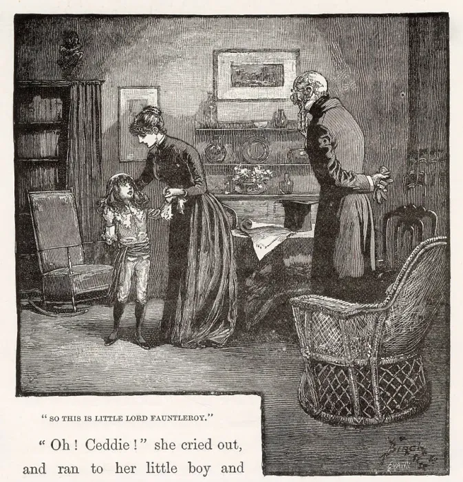 Framed Print : Illustration by Reginald Birch to Little Lord Fauntleroy by Frances Hodgson Burnett. So this is Little Lord Fauntleroy. Date: 1886 Framed Print : Illustration by Reginald Birch to Little Lord Fauntleroy by Frances Hodgson Burnett. So this is Little Lord Fauntleroy. Date: 1886