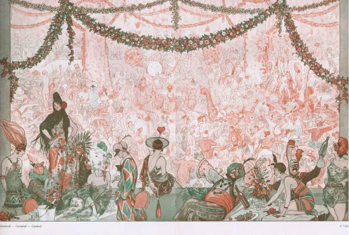 Framed Print : Illustration from Reigen Magazine Germany showing a carnival Framed Print : Illustration from Reigen Magazine Germany showing a carnival