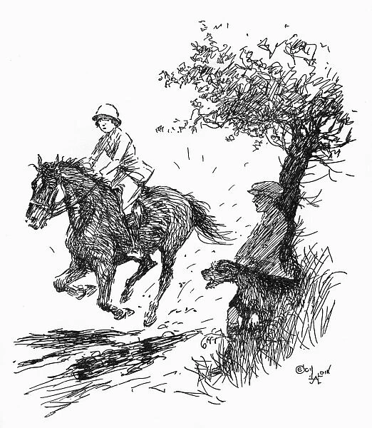Illustration, riding through a muddy patch