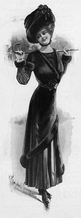 Framed Print : Illustration of a becoming skating costume in the Tatler Framed Print : Illustration of a becoming skating costume in the Tatler