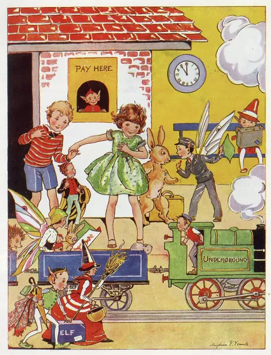 Framed Print : Illustration, The train is just coming in now