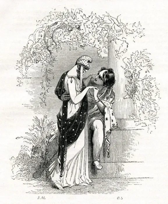 Framed Print : Illustration, Troilus and Cressida, by William Shakespeare Framed Print : Illustration, Troilus and Cressida, by William Shakespeare