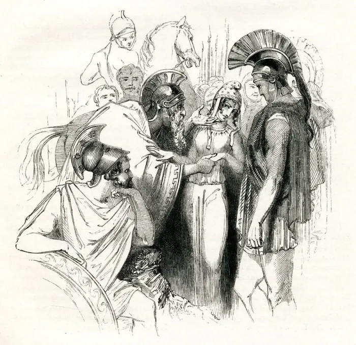 Framed Print : Illustration, Troilus and Cressida, by William Shakespeare Framed Print : Illustration, Troilus and Cressida, by William Shakespeare