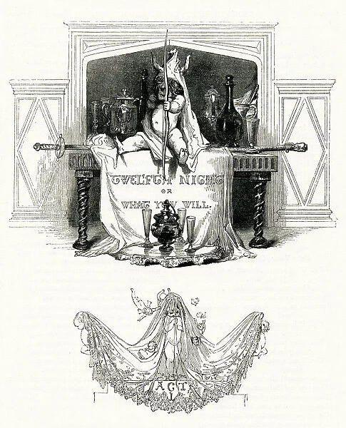 Illustration, Twelfth Night, by William Shakespeare
