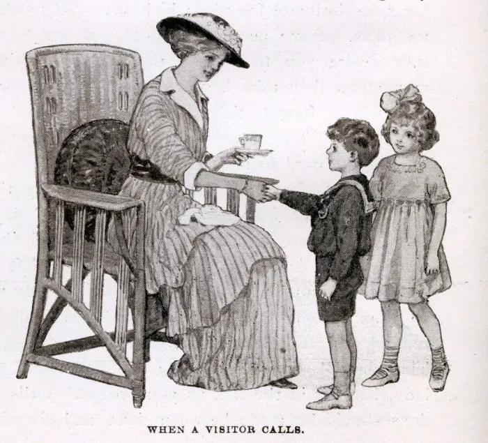 Framed Print : Illustration - When a visitor calls Framed Print : Illustration - When a visitor calls