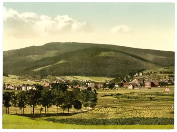 Framed Print : Ilmenau with Kikelhahn, Thuringia, Germany Framed Print : Ilmenau with Kikelhahn, Thuringia, Germany