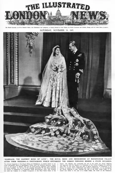 Framed Print : ILN front cover: Princess Elizabeth and the Duke of Edinburg Framed Print : ILN front cover: Princess Elizabeth and the Duke of Edinburg