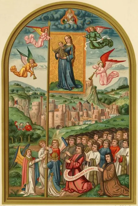 Framed Print : IMAGE OF MARY / BANNER Framed Print : IMAGE OF MARY / BANNER
