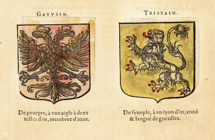 Framed Print : Imaginary coats of arms of two Knights of the Round Table: Gawai Framed Print : Imaginary coats of arms of two Knights of the Round Table: Gawai
