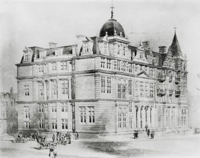 Framed Print : IMechE: architectural design for new wing of building Framed Print : IMechE: architectural design for new wing of building