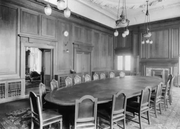 Framed Print : IMechE: council room after addition of new wing, 1912 Framed Print : IMechE: council room after addition of new wing, 1912