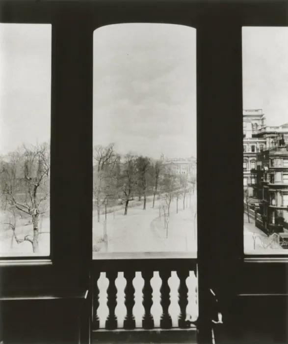 Framed Print : IMechE: view from library window of Delshay Street Framed Print : IMechE: view from library window of Delshay Street