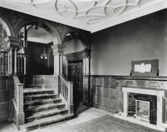 Framed Print : IMechE: view of staircase leading into marble hall Framed Print : IMechE: view of staircase leading into marble hall
