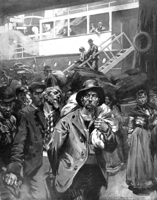 Framed Print : Immigrants arriving in Britain, 1903 Framed Print : Immigrants arriving in Britain, 1903