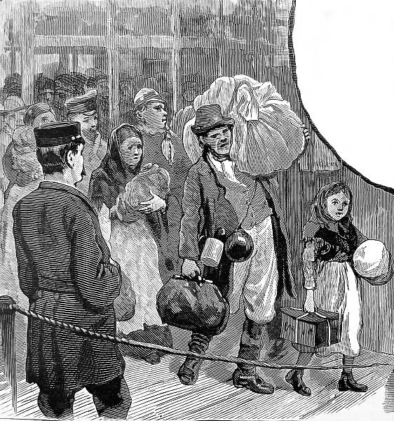 Immigrants landing at Castle Garden, New York, 1886