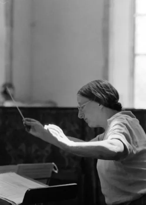 Framed Print : Imogen Holst Conducting Framed Print : Imogen Holst Conducting