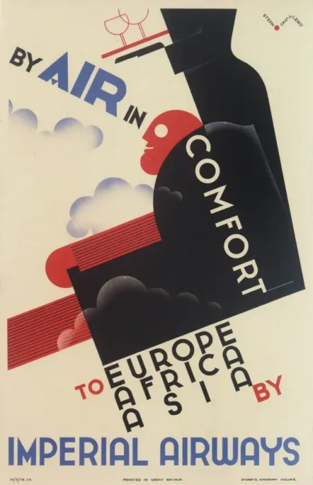 Framed Print : Imperial Airways Poster, by air in comfort Framed Print : Imperial Airways Poster, by air in comfort