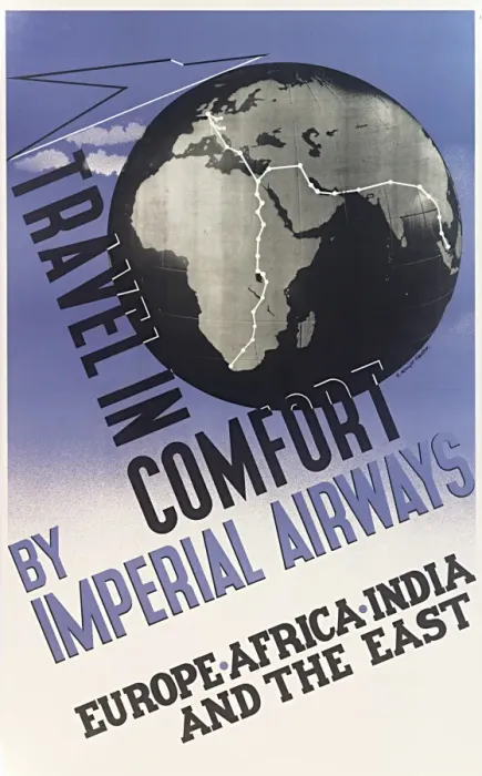 Framed Print : Imperial Airways Poster, travel in comfort Framed Print : Imperial Airways Poster, travel in comfort