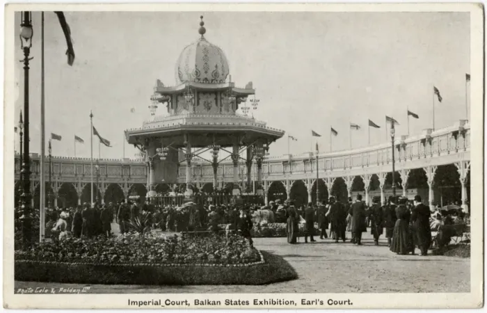 Framed Print : Imperial Court at the Balkan States Exhibition, Earls Court Framed Print : Imperial Court at the Balkan States Exhibition, Earls Court