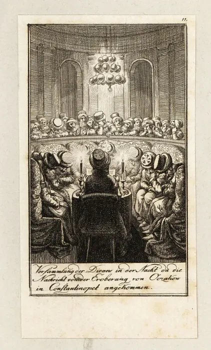 Framed Print : The Imperial Divan hears news of the capture of Ochakiv, 1788