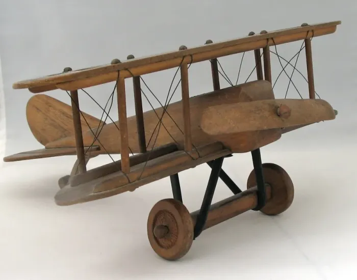 Framed Print : Imperial German biplane, wooden model, WW1 Framed Print : Imperial German biplane, wooden model, WW1