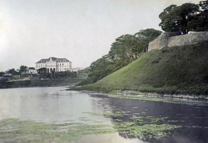 Framed Print : Imperial Palace and moat, Tokyo, Japan, circa 1890 Framed Print : Imperial Palace and moat, Tokyo, Japan, circa 1890