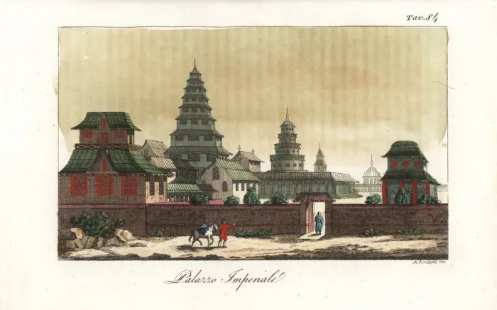 Framed Print : Imperial Palace, Tokyo, Japan, 1820s Framed Print : Imperial Palace, Tokyo, Japan, 1820s