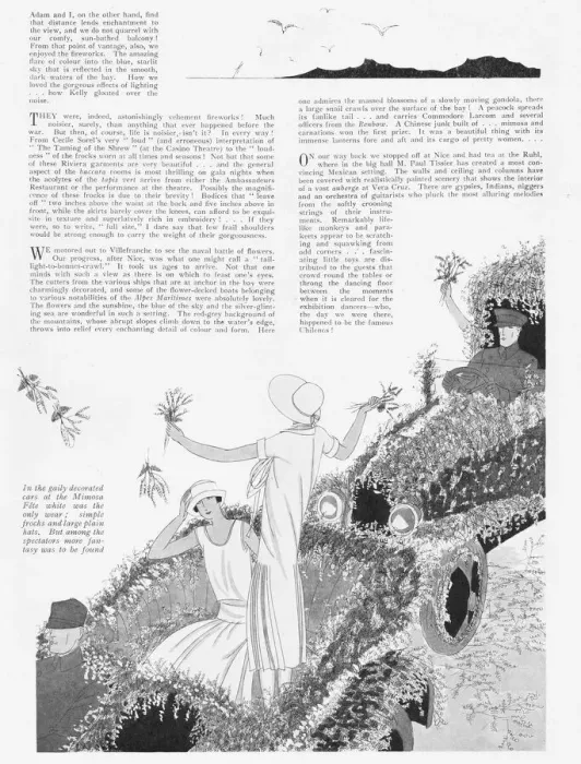 Framed Print : Impressions of the Mimosa Fete at Cannes, 1925 Framed Print : Impressions of the Mimosa Fete at Cannes, 1925