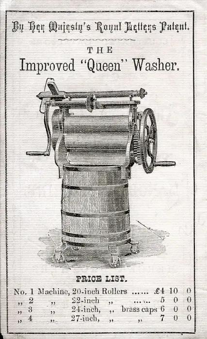 Framed Print : The Improved Queen Washer - publicity leaflet Framed Print : The Improved Queen Washer - publicity leaflet