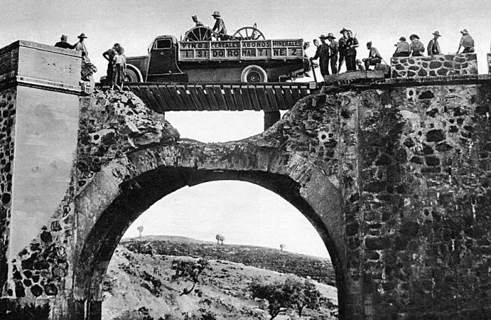 Framed Print : Improvised Bridge, near Cordoba; Spanish Civil War, 1936 Framed Print : Improvised Bridge, near Cordoba; Spanish Civil War, 1936