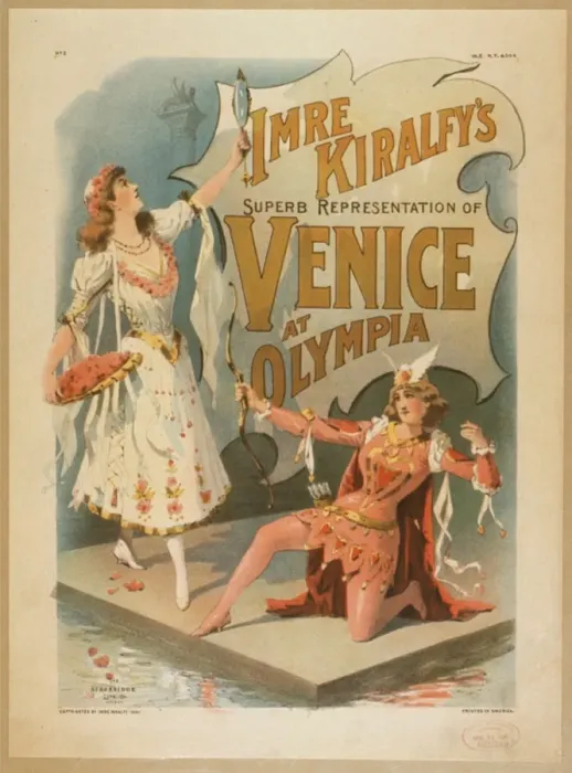 Framed Print : Imre Kiralfys superb representation of Venice at Olympia Framed Print : Imre Kiralfys superb representation of Venice at Olympia