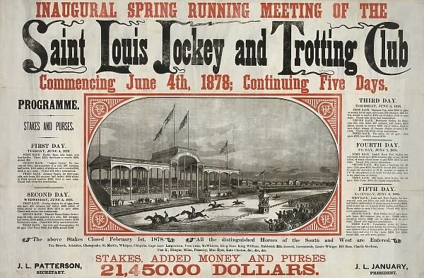 Inaugural spring running meeting of the Saint Louis Jockey a