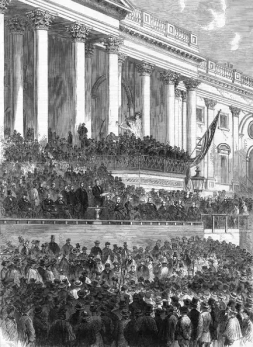 Framed Print : Inauguration of Abraham Lincoln Framed Print : Inauguration of Abraham Lincoln