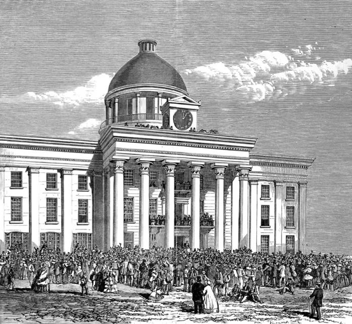 Framed Print : Inauguration of Jefferson Davis as President, 1861 Framed Print : Inauguration of Jefferson Davis as President, 1861