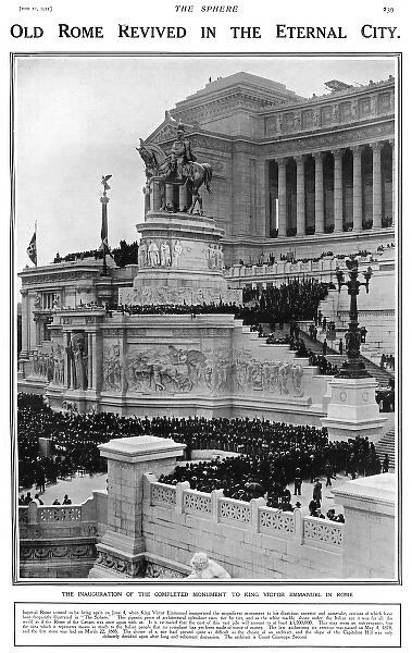 Inauguration of King Victor Emmanuel monument