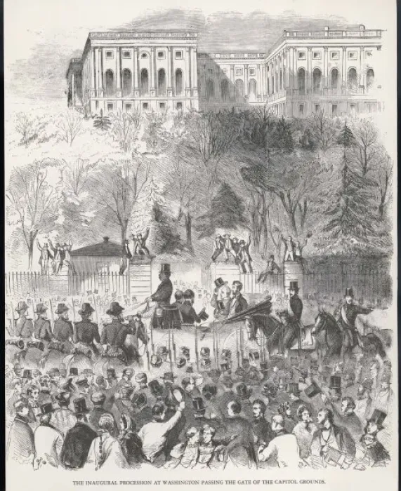 Framed Print : Inauguration of Lincoln Framed Print : Inauguration of Lincoln