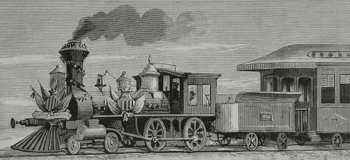 Framed Print : Inauguration of railway - Barcelona to Vilanova i la Geltru