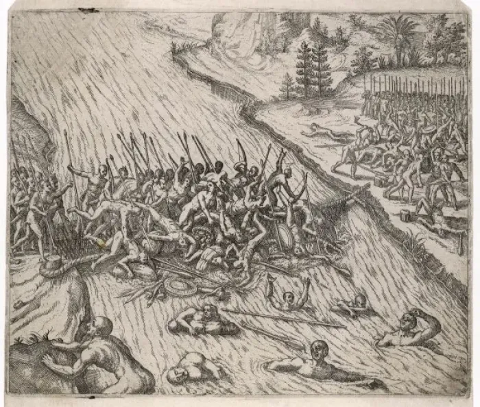 Framed Print : Inca In-Fighting 1648 Framed Print : Inca In-Fighting 1648