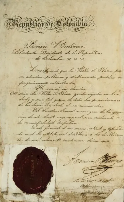 Framed Print : Independence of Colombia. Elevation act to Framed Print : Independence of Colombia. Elevation act to