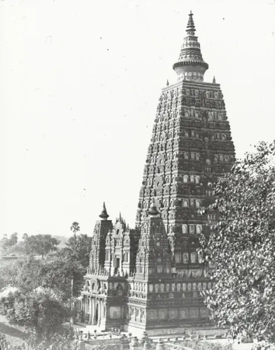 Framed Print : India - The Buddhist Temple and Gardens, Gaya Framed Print : India - The Buddhist Temple and Gardens, Gaya